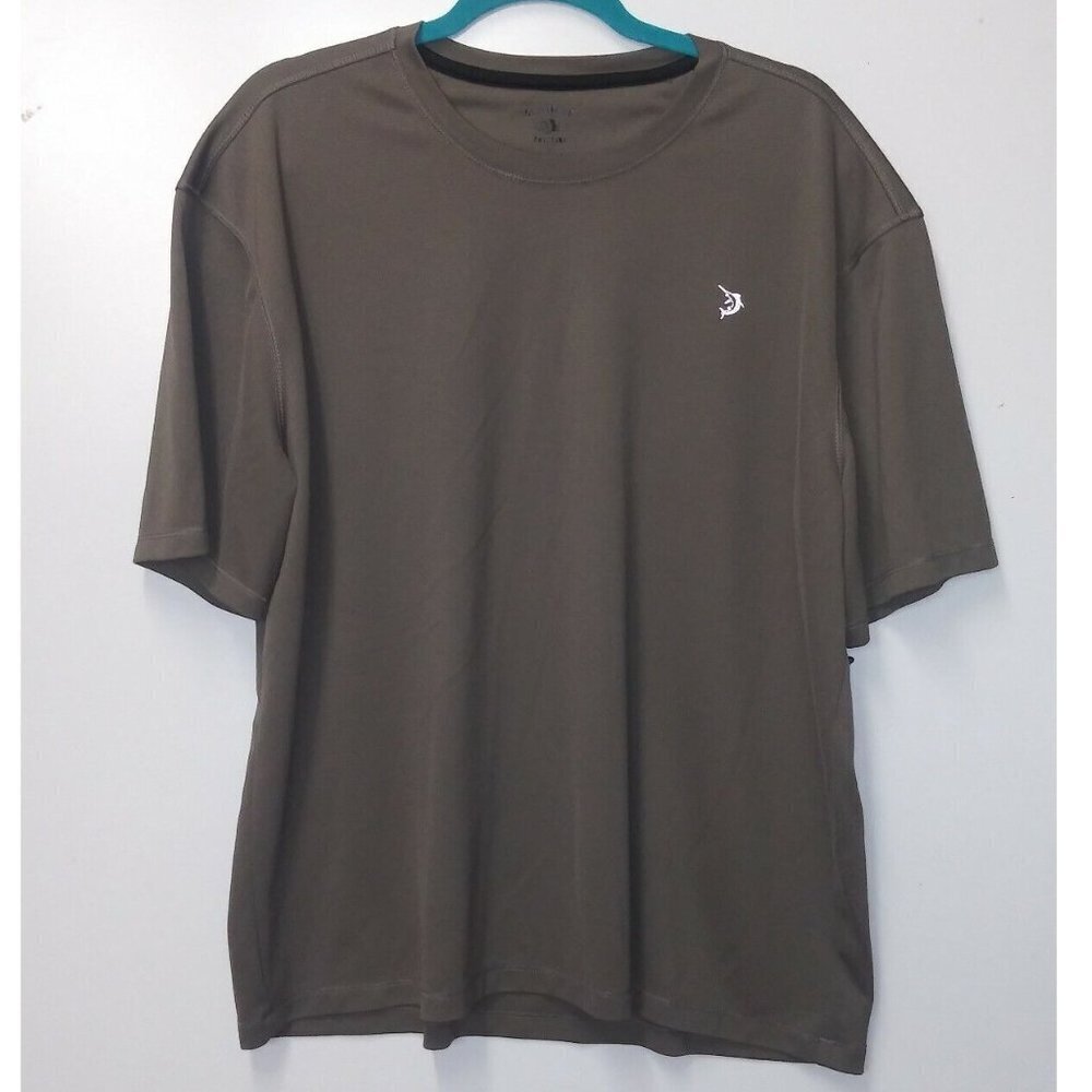 Mens Reel Legends Freeline Short Sleeve T Shirt XL Olive green stretch EUC